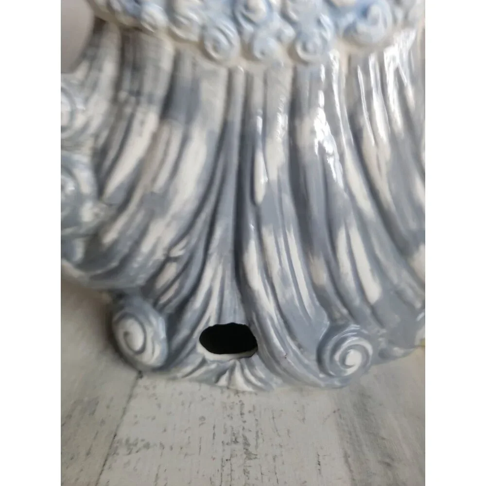 Ceramic bisque vintage light up Santa Claus Lantern Xmas‎ decor